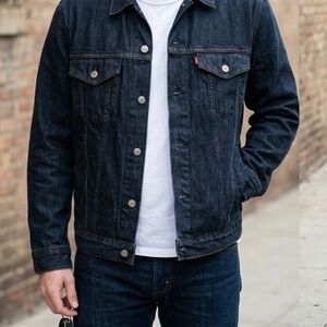 Levi’s 70797 Denim Trucker Jacket Mens XXL Dark Wash Indigo